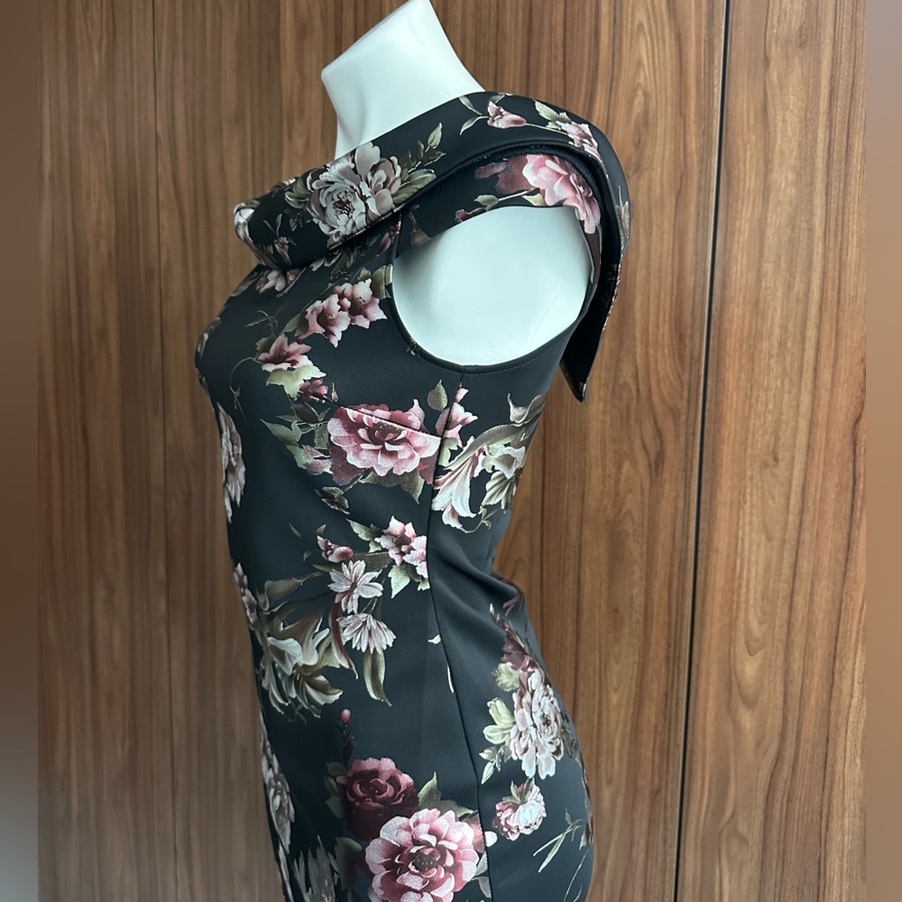 Lovely Day Black Sheath Midi Dress Sleeveless Bateau - Picture 4 of 12